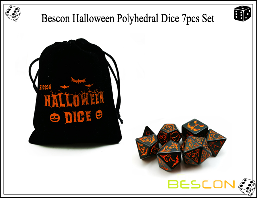 Bescon Halloween Polyhedral Dice 7pcs Set-2 Bescon Halloween Polyhedral Dice 7pcs Set-2