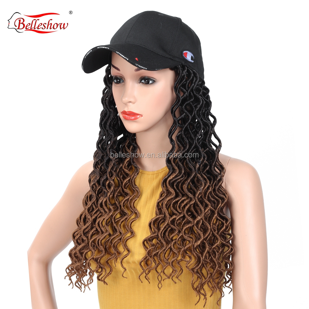 Hot sell wholesale Crochet Braiding Hair Braids  Synthetic Crochet Braid Goddess locs soft curly basketball hat hair