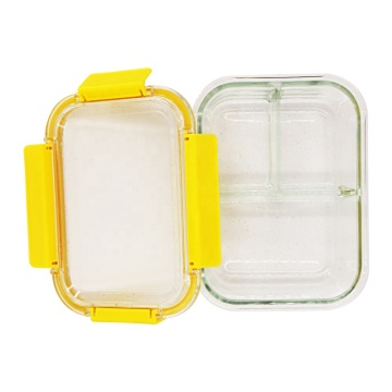 Stackable Glass Lunch Box Food Container for Kitchen and Refrigerator Storage