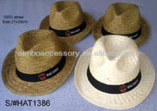 fashion paper straw material lady and men hat cap