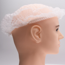 Disposable Medical Strip Cap Bouffant Round Mob Cap