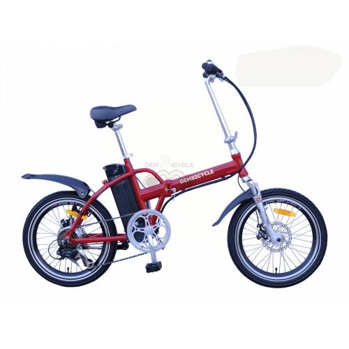 EBIKE COMPANY WHOLESALE 20 Inch Red Full Alloy Suspension Folding E Bike With High Quality