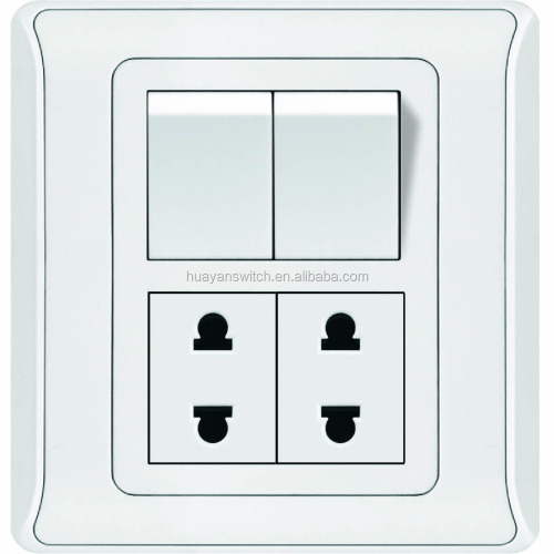 HYF-011 kunststof 2-voudig 4-pins stopcontact