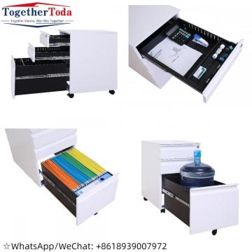 3 drawer steel pedestal mobile movable cabinet