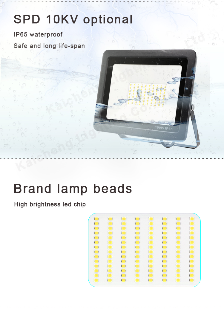 KCD slim IP65 10w 20w 30w 50w 100w LED flood light with Plug-in motion sensor PIR