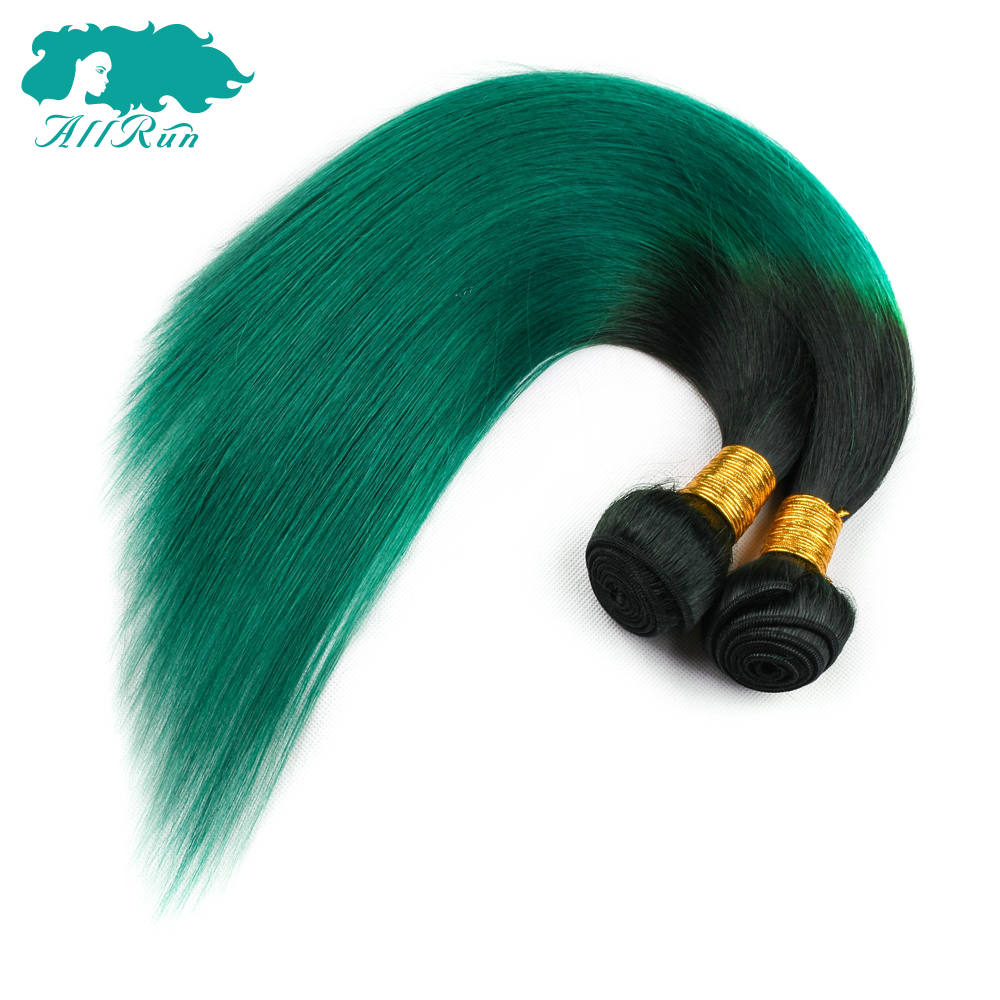 TB/Green color human hair, straight TB/Green hair bundles