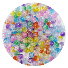 crack round acrylic beads crystal