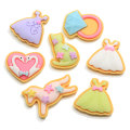 Resin Heart Horse Dress Biscuit Bread Food Flatback Cookies Flat Back Cabochon Kawaii DIY Craft Decoration Miniatura