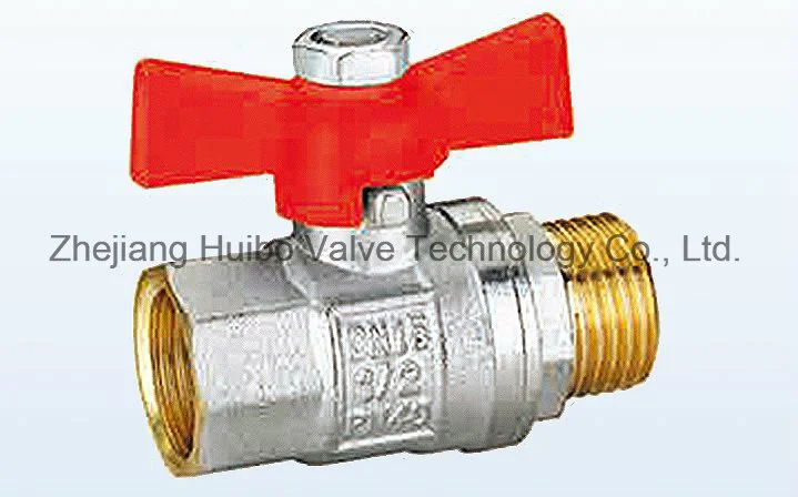 Male Thread Nickel Plated Brass Ball Valve for Water