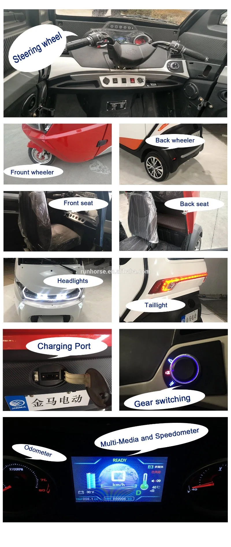 2020 Affordable Scooter Fully Electric Cars with Battery