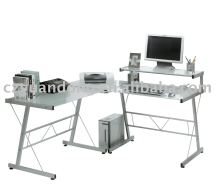 long glass office corner Computer table