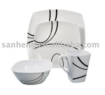 square melamine tableware