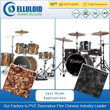 celluloid drum shells mother of pearl sheet, pvc drum shells sheet