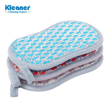 Kleaner Microfiber Double-Sided Scrub Bowl - Kitchen Dishwashing Brush & Cleaner
