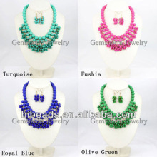 New Bubble Beaded Necklace Sets Chunky Cluster Statement Necklace Set DN024