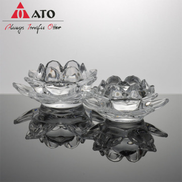 Crystal lotus flower candle holder for decoration