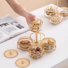 Light Luxury Glass Snack Dish for Parties and Weddings