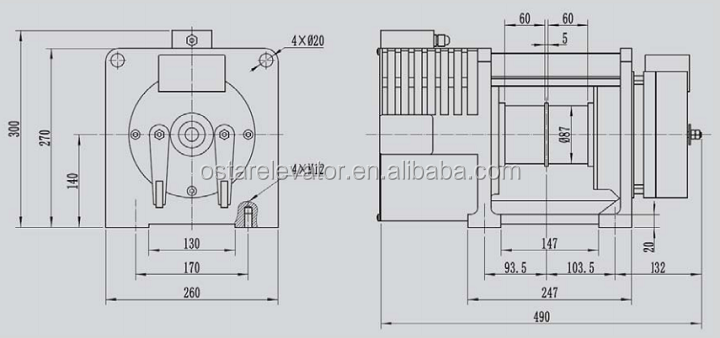 Gearless Elevator Motor Price Traction Machine From China Supplier