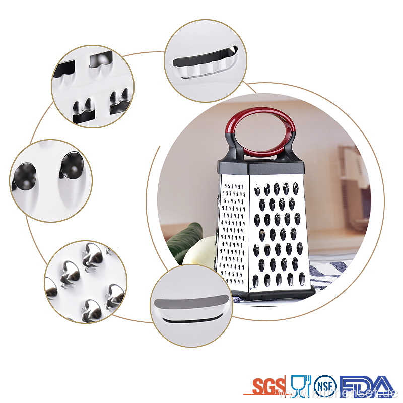 6 Sided multifunctional manual cheese stainless steel grater