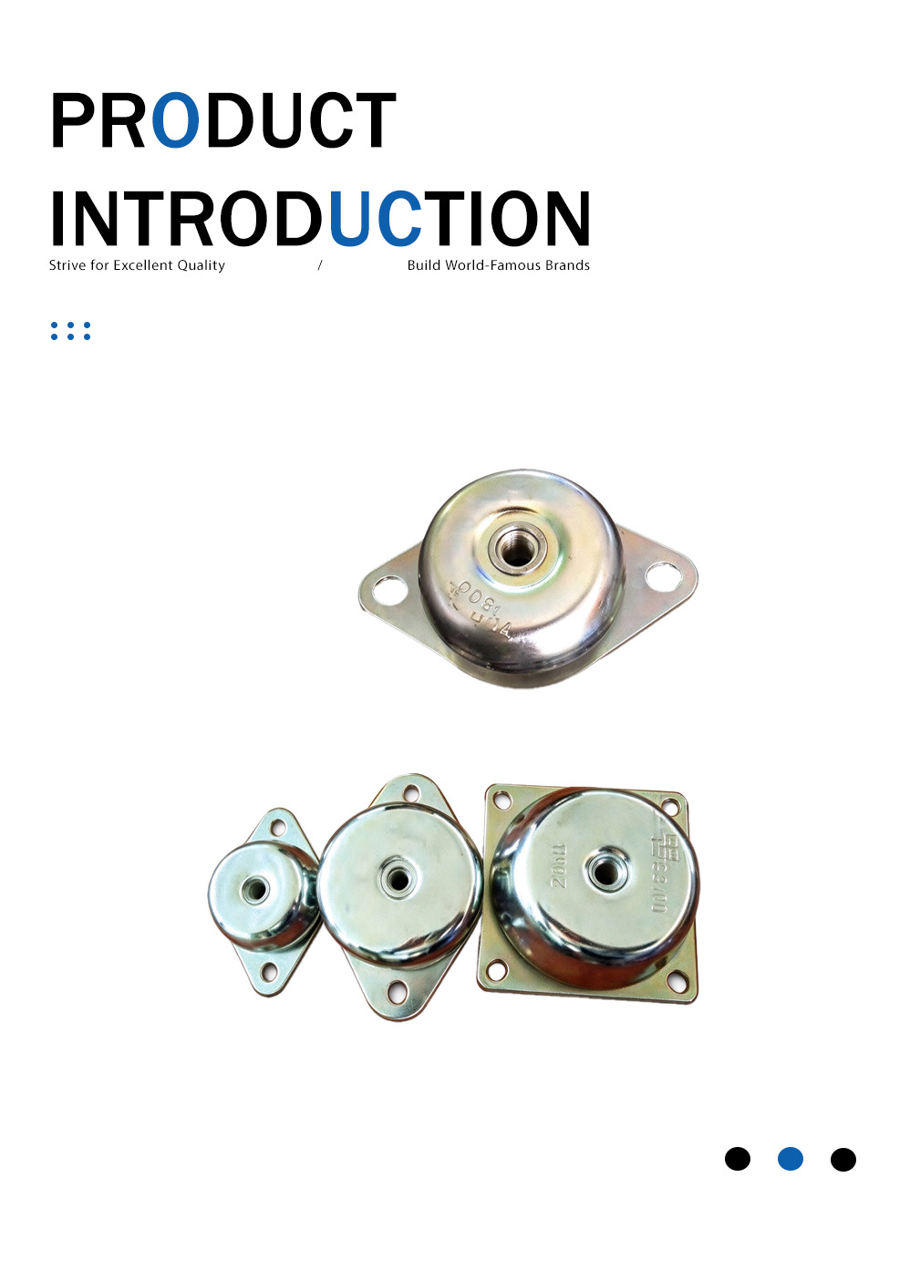 Isolador de vibração de borracha tipo ZA ZA Type Rubber Vibration Isolator