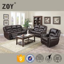 Hot sell ZOY-D9696A Power Reclining Motion Bonded Leather Sofa, Black