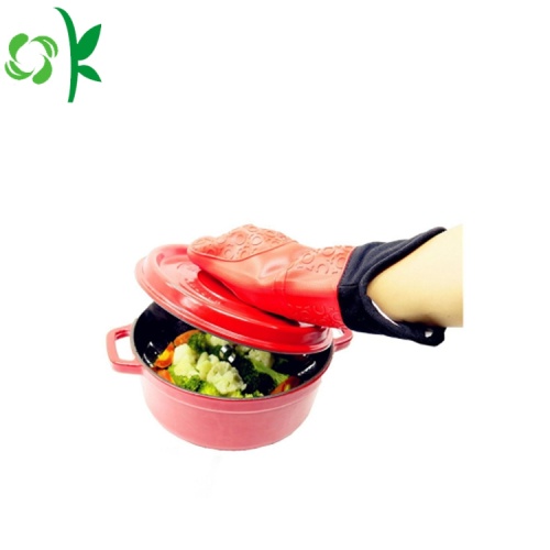 Mitaines de cuisson en silicone Chrstmas Gants de cuisine épais