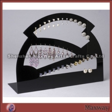 Black Acrylc/Lucite Jewelry/Earring/ Holder/Display Stand with Delicate Shape