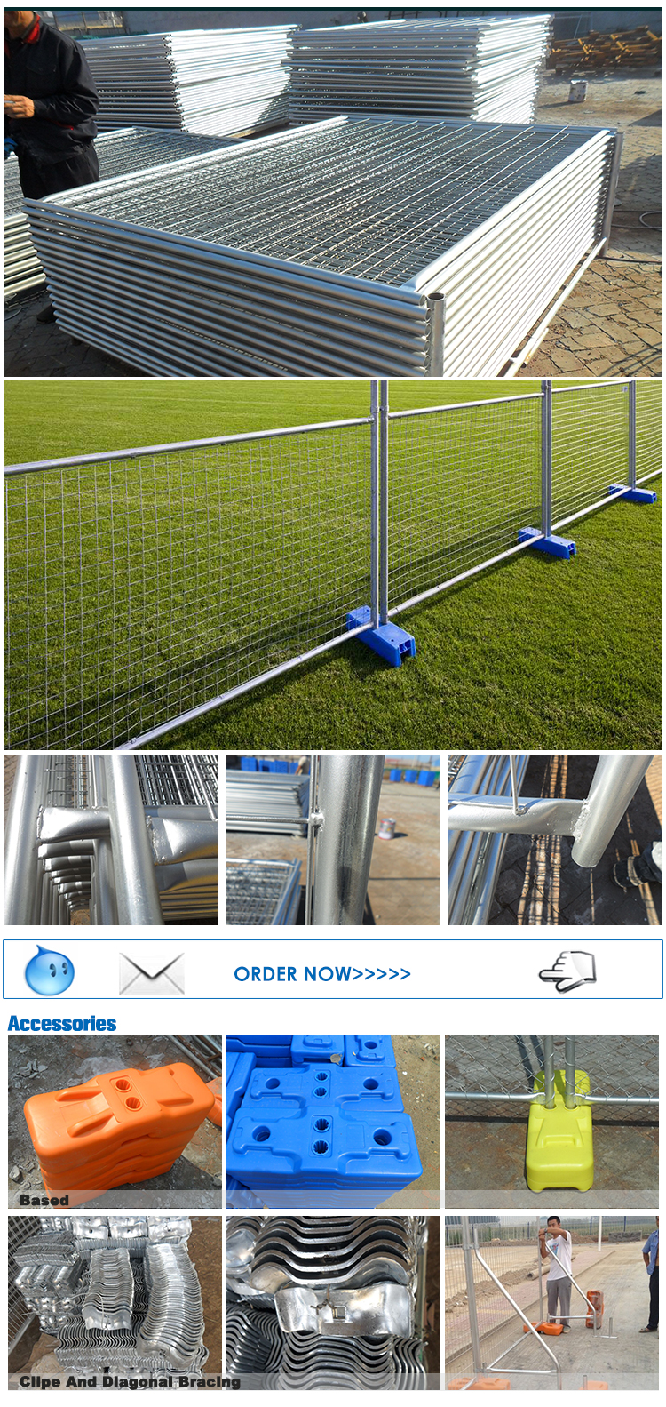 Construction Site Real Estate Galvanized Metal Temporary Fence