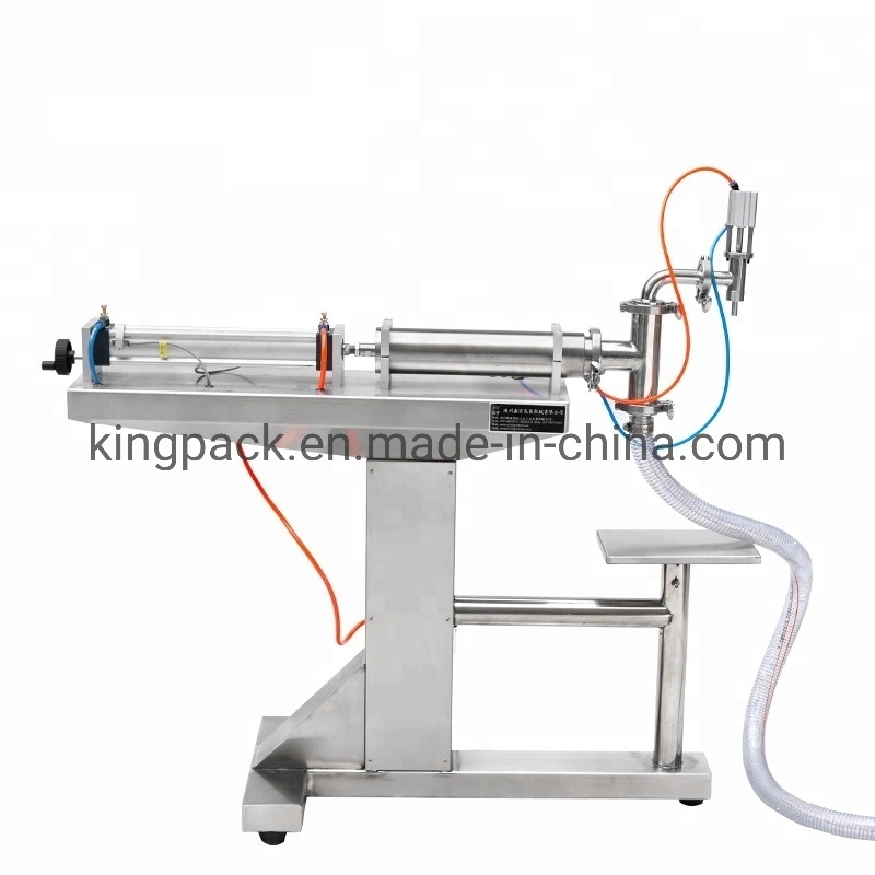 Horizontal Pneumatic Floor Liquid Filling Machine for Milk/Water/Juice