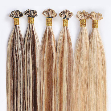 Wholesale russian mongolian flat tip hair extensions vendors keratin tip 100% human hair flat extension flat tip hair extension