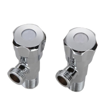 Round Handle Solid Polished Chrome Angle Valve