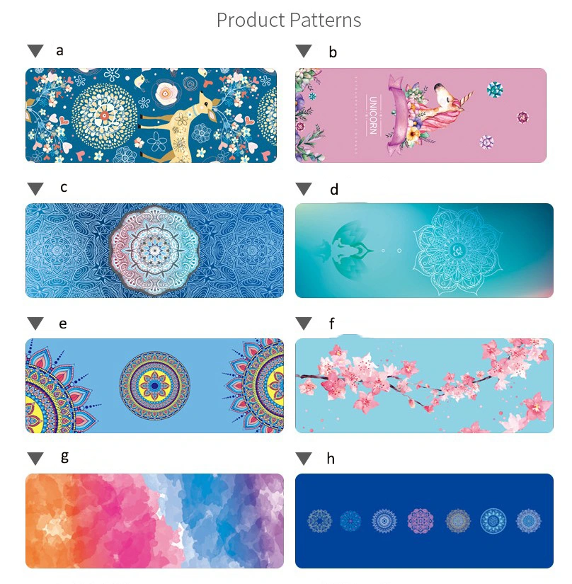 Wholesale Suede Fabric Rubber Yoga Mat Foldable Yoga Mat with Carrying Bag 1.5mm