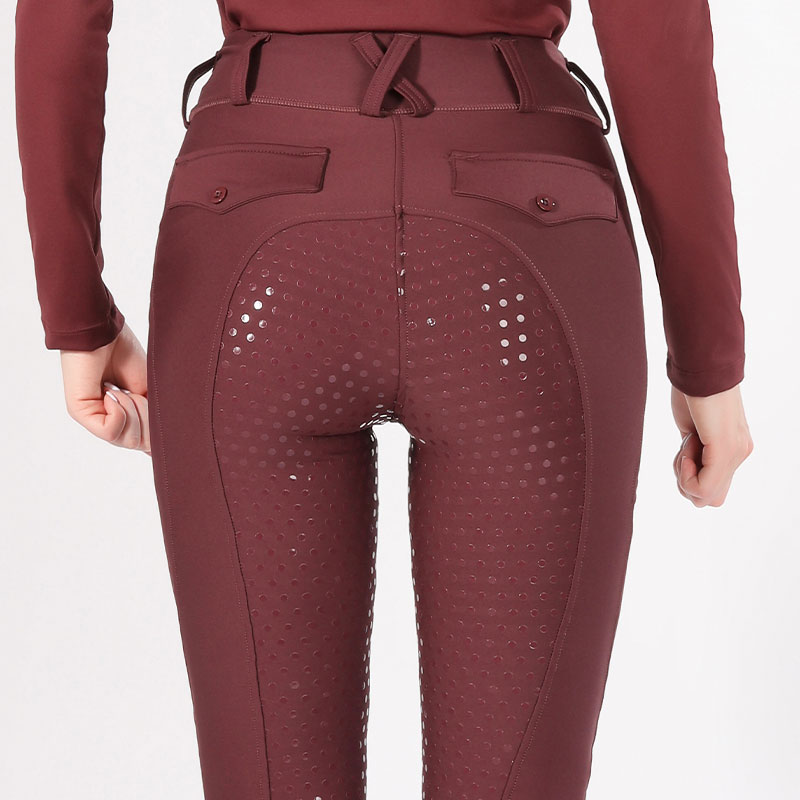 Fíon dearg tapa Tirim Breeches eachaíochta Breeches