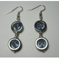 Hematite Earring with silver color finding