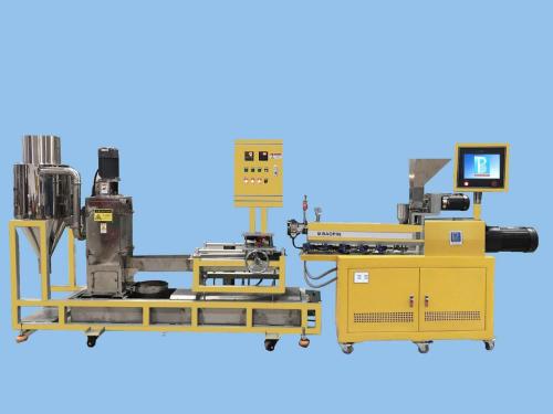 Lab twin screw extrusion water ring pelletizing line