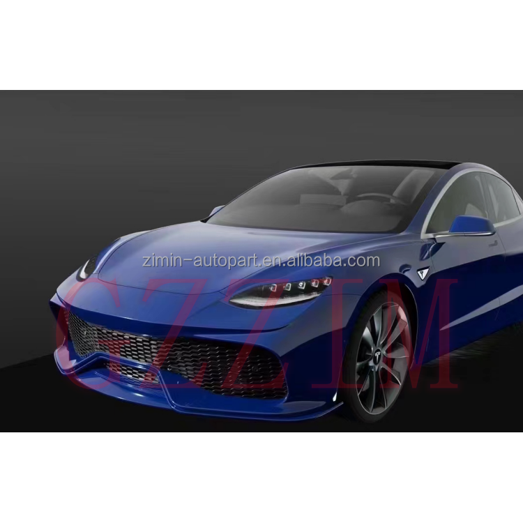 Body Kit For Te-sla Upgrade Body Kits Front Lip Side Skirts Rear Diffuser Spoiler Headlamp & Taillamp