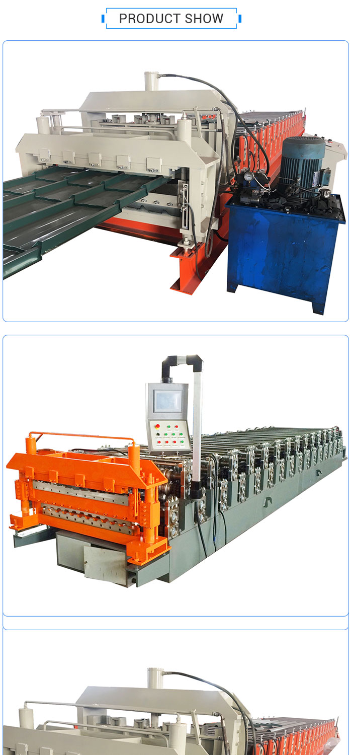 Automatic metal sheet color steel double layer roll forming machinery