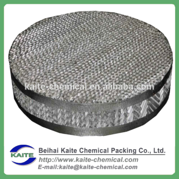 Metal wire gauze corrugated structured packing