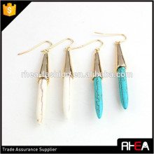fashion turquoise spiker stone drop earring