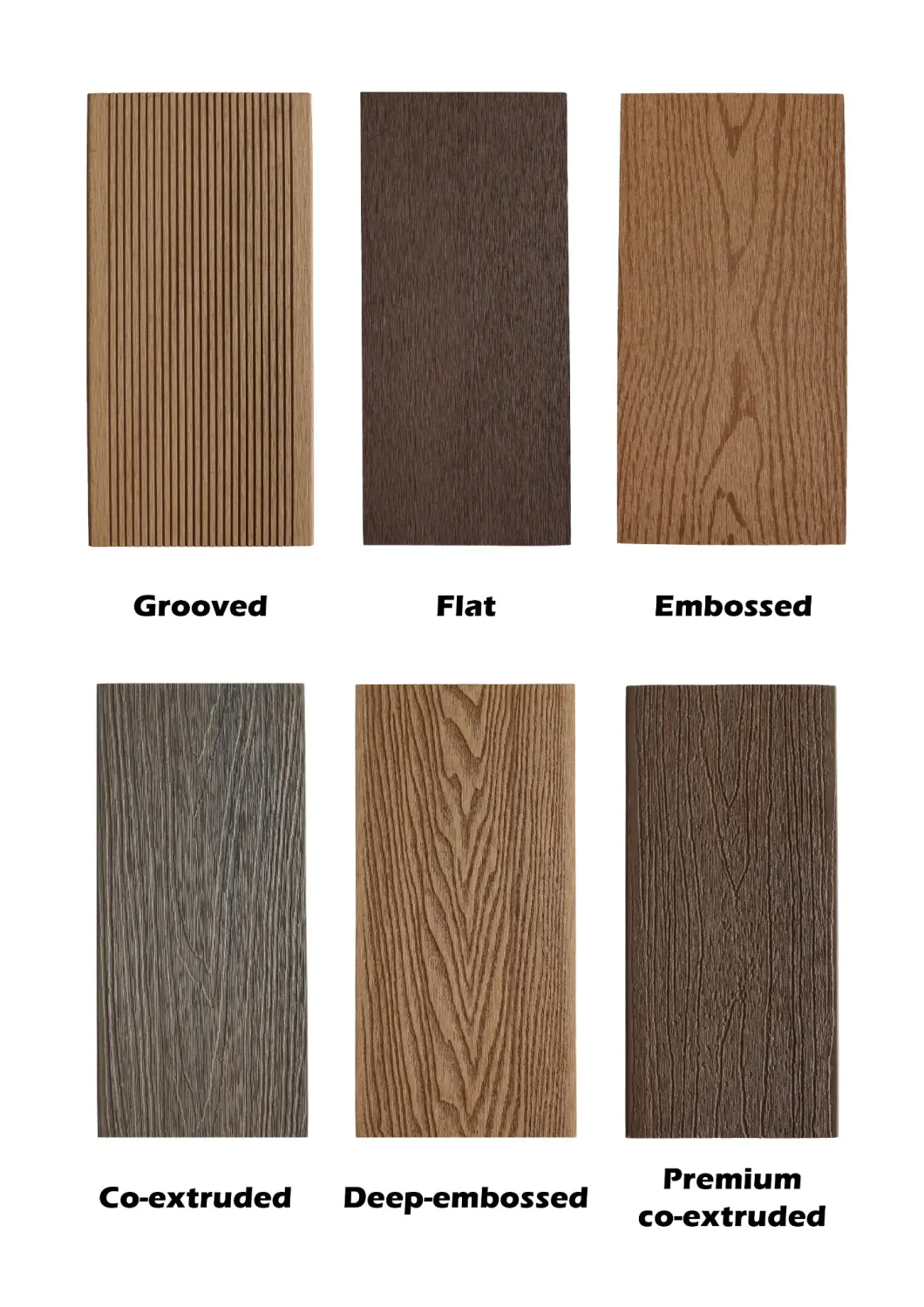 Engineered Wood Grain Flooring Fire-Retardant Waterproof DIY WPC Decking Tiles