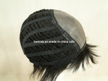 Mono Top Wig, Half Hand-Tied Wig