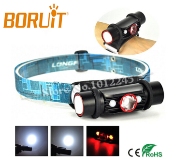 Rechargeable Flashlight With Headstrap Wristband for Camping Flashlight