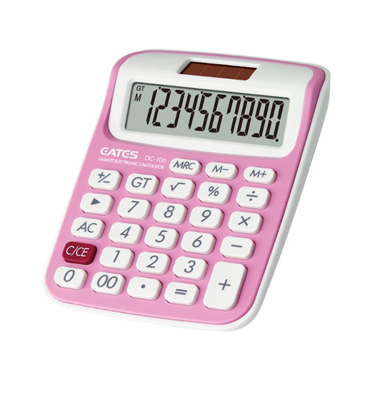 Korean School Supplier Promotion Gift 10 Digits Pocket Calculator Solar Power Cute Small Size Colorful Mini Calculator