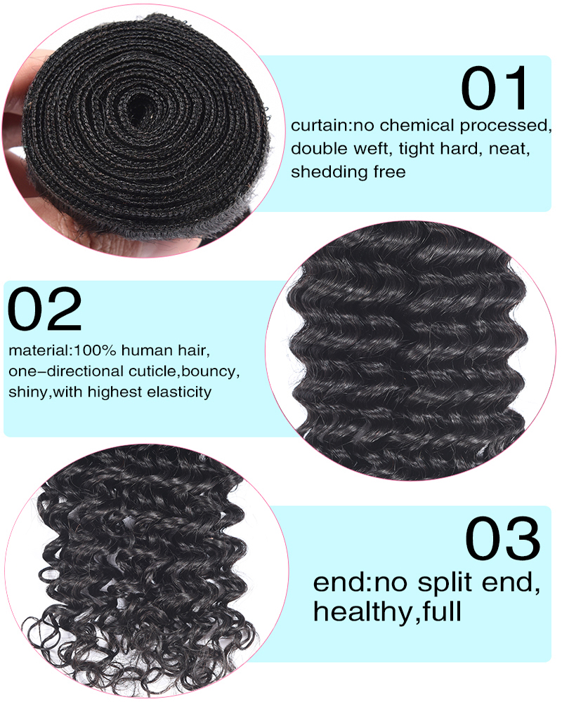 Virgin Cuticle Aligned Hair,Wholesale Virgin Human Hair Weave Bundle Vendor,high-quality Virgin Brazilian deep wave Hair Bundles