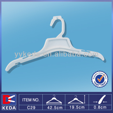 white plastic hanger with size tag hanger rack travel hanger