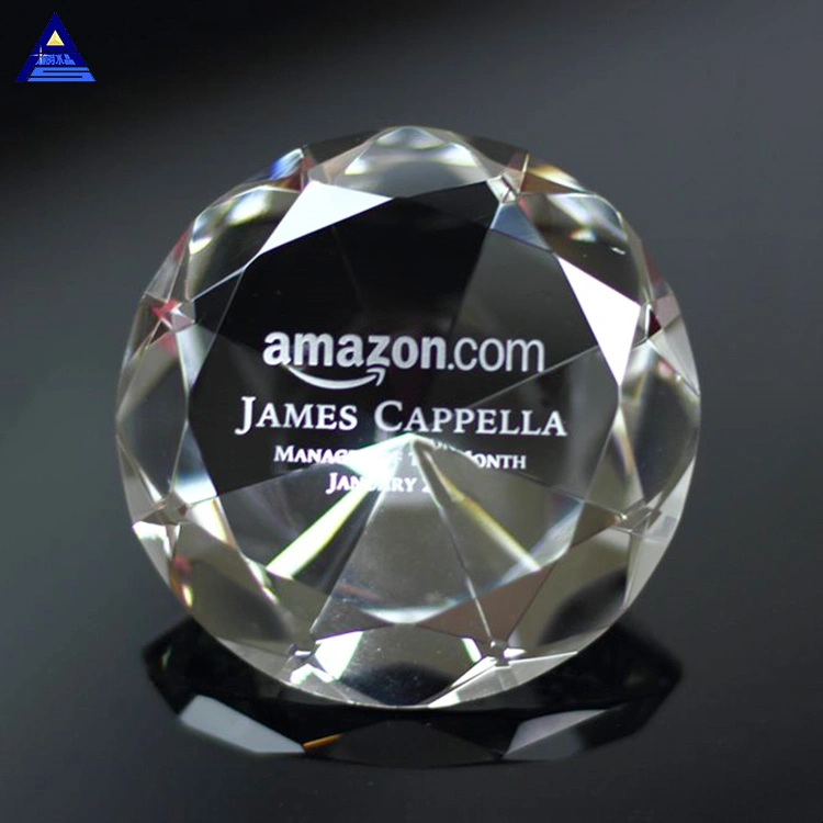 Crystal Shape Clear Red Diamond Sapphire Award Trophy for Corporate Gift