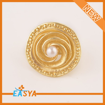 Vintage Gold Pearl Flower Stretch Finger Ring