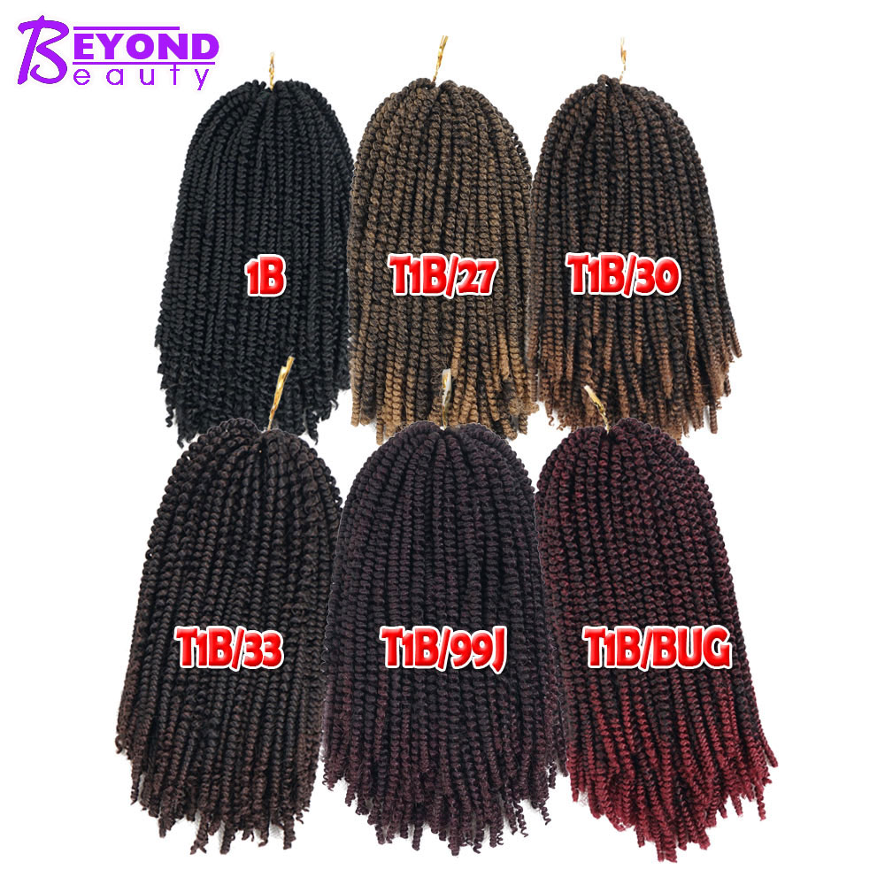 Ombre Nubian Spring Twist Hairstyles Crochet Braids Soft Synthetic Jamaican Bounce Twist Braiding Crochet Hair Extensions Bulk