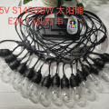 5V G40 RGBW 25 lampu string