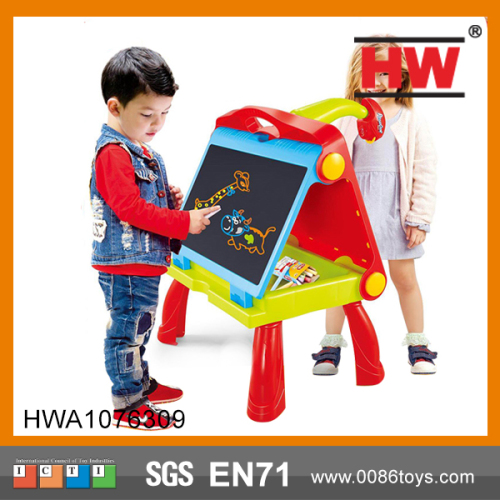 Hot venda plástico 4 In1 projetor mesa dobrável de estudo para crianças